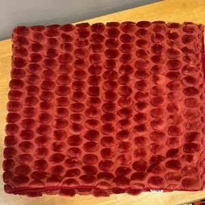 Pier 1 Imports Throw Blanket 50x50 Velvet Dots Textured 3d‎ Decorative